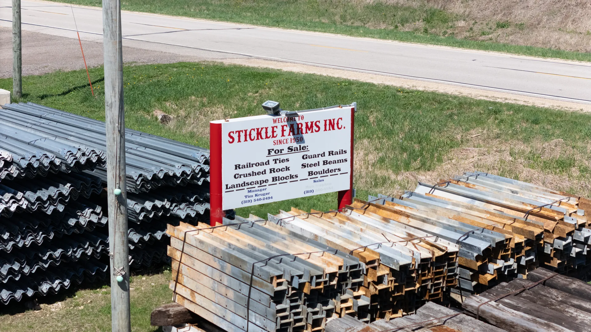 Stickle Farms sign